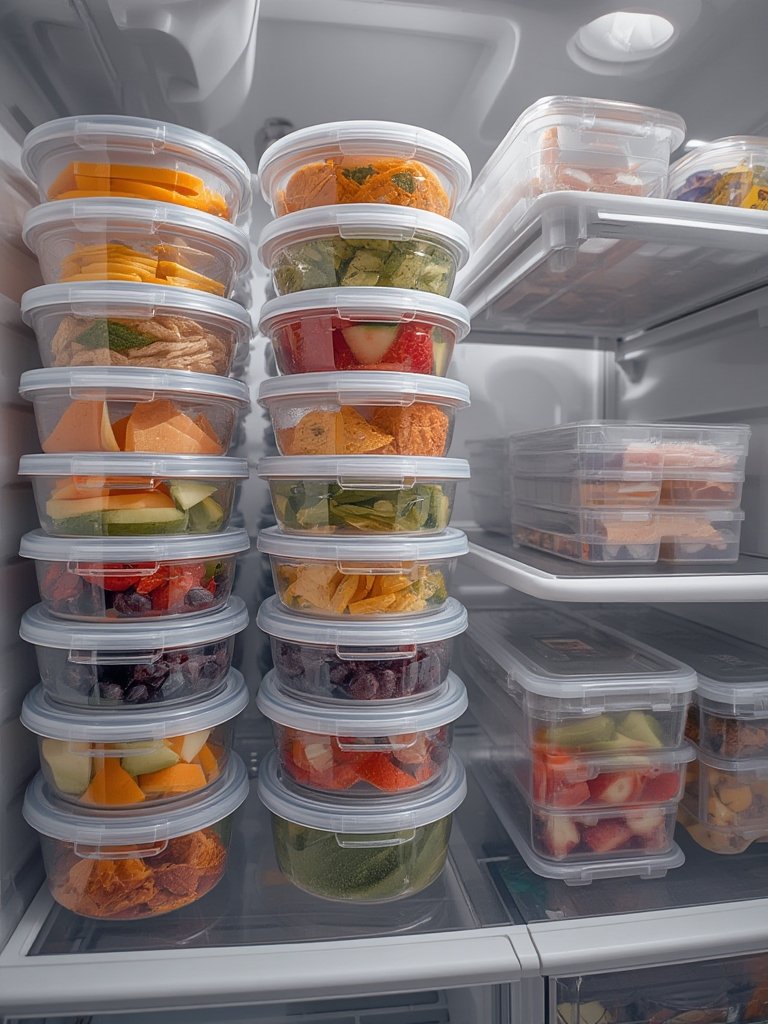 food containers in action