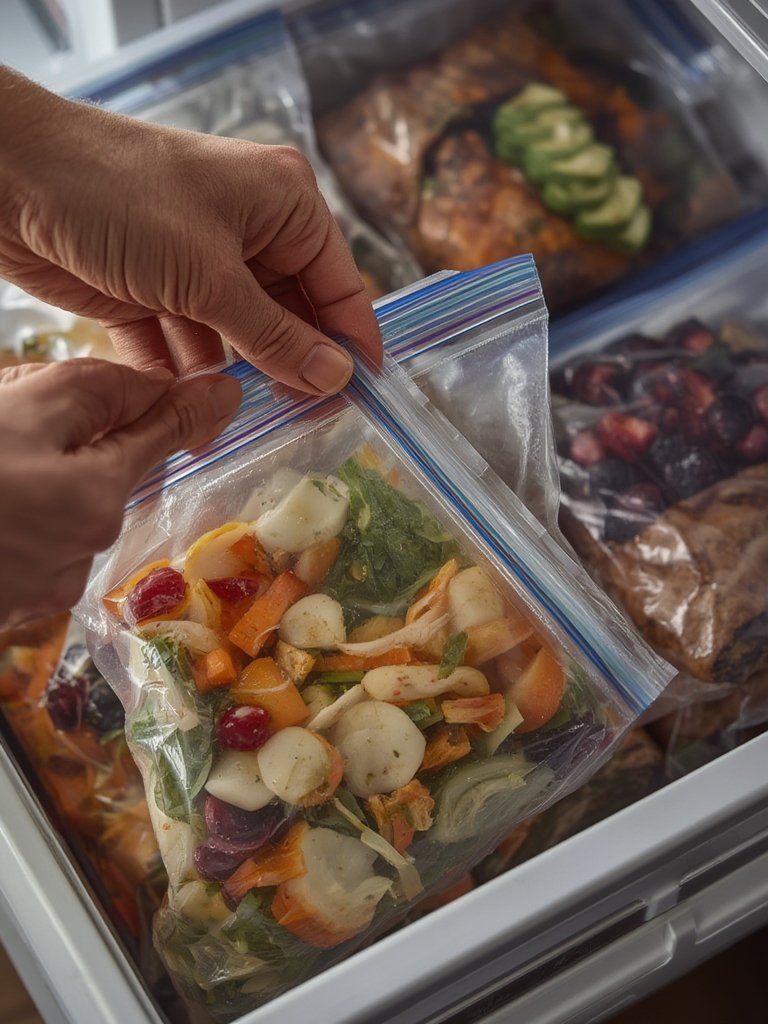 gallon bags in action