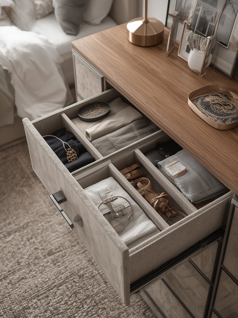 dresser organizer in action