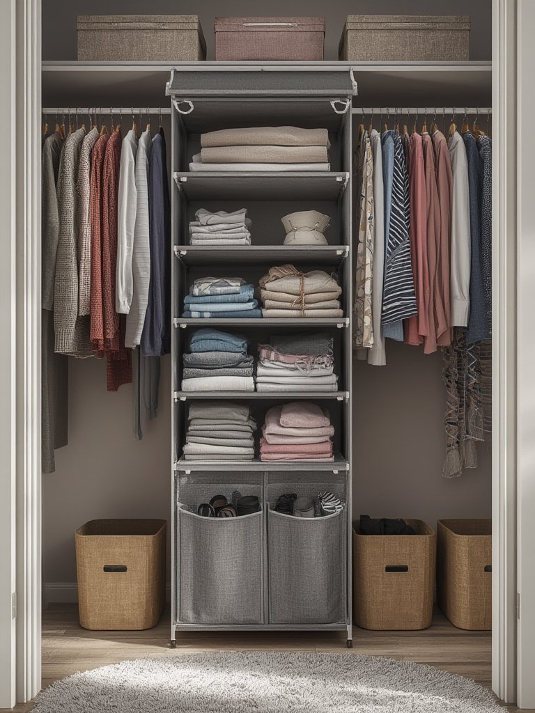 closet organizer in action