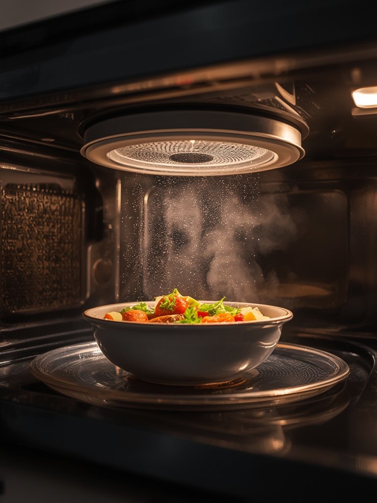 microwave cover in action