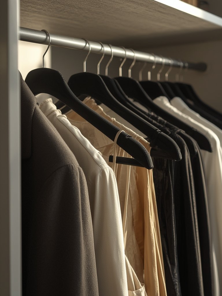 Velvet hangers in action