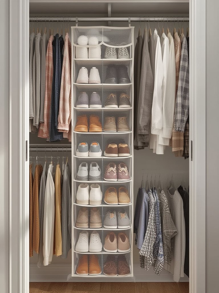 shoe organizer in action