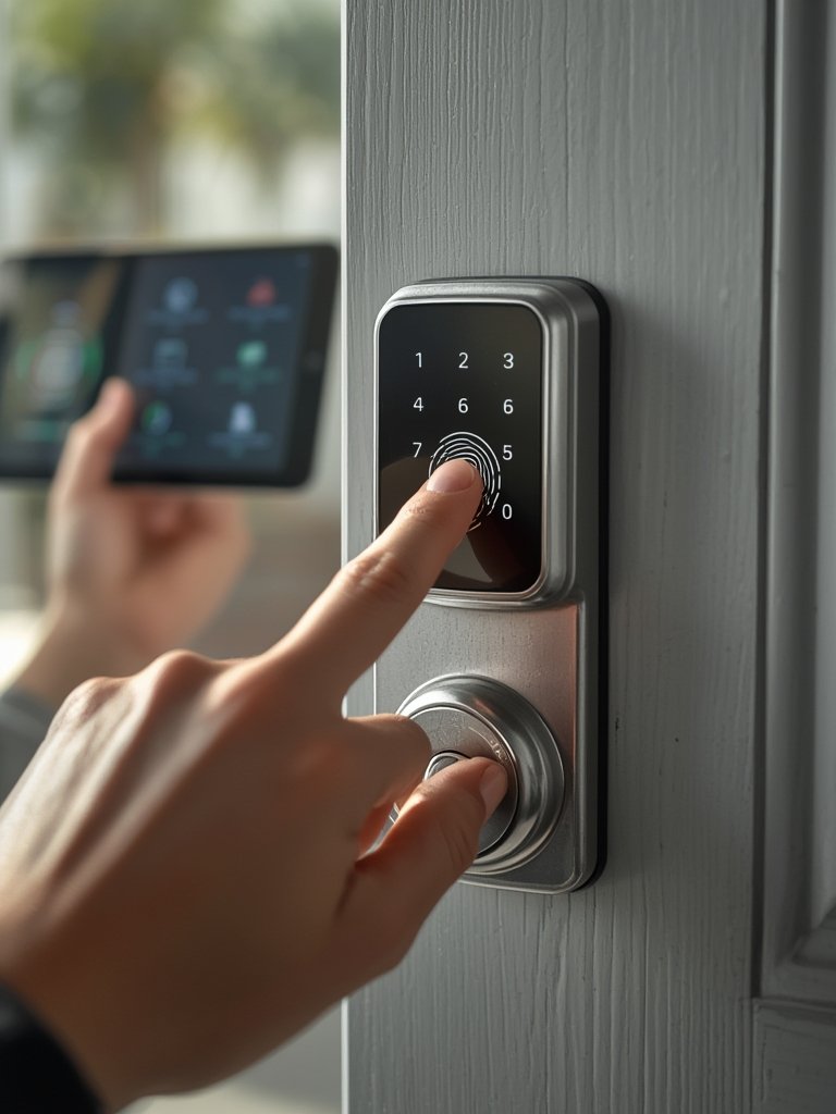 smart lock with fingerprint - Illustration 2